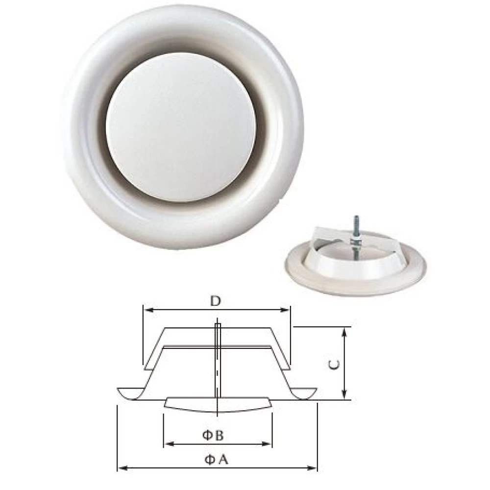 Анемостат витяжний EV 100