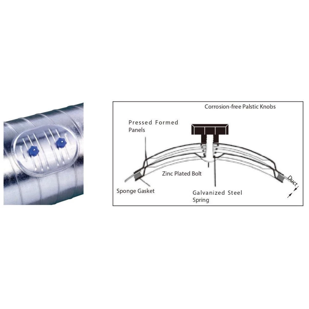 Лючок ревізійний (інспекційний) CAD 250*150 ф350 для круглих каналів