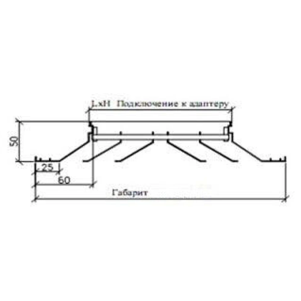 Дифузор стельовий 520*520 (370*370)