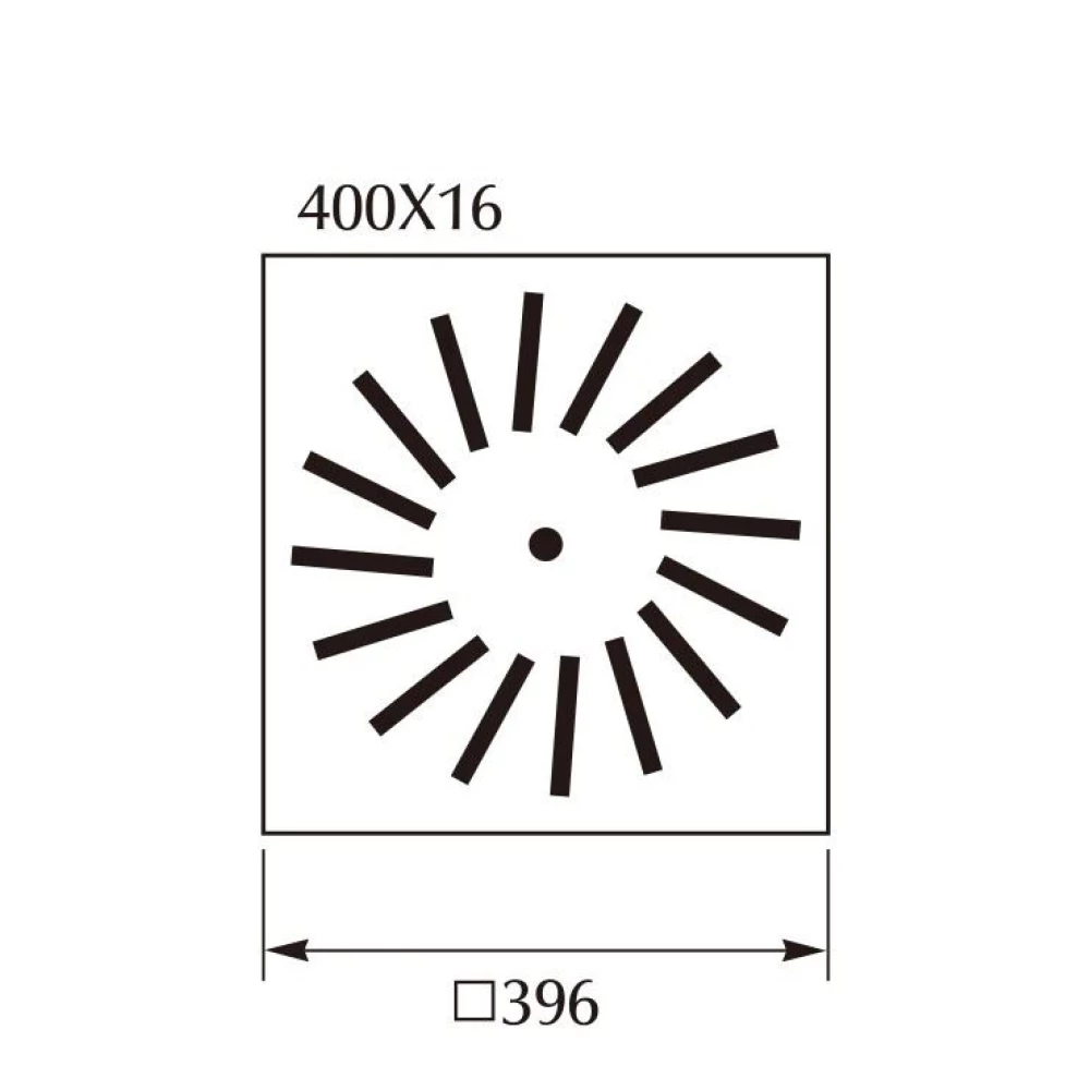 Вихровий стельовий дифузор 400*16