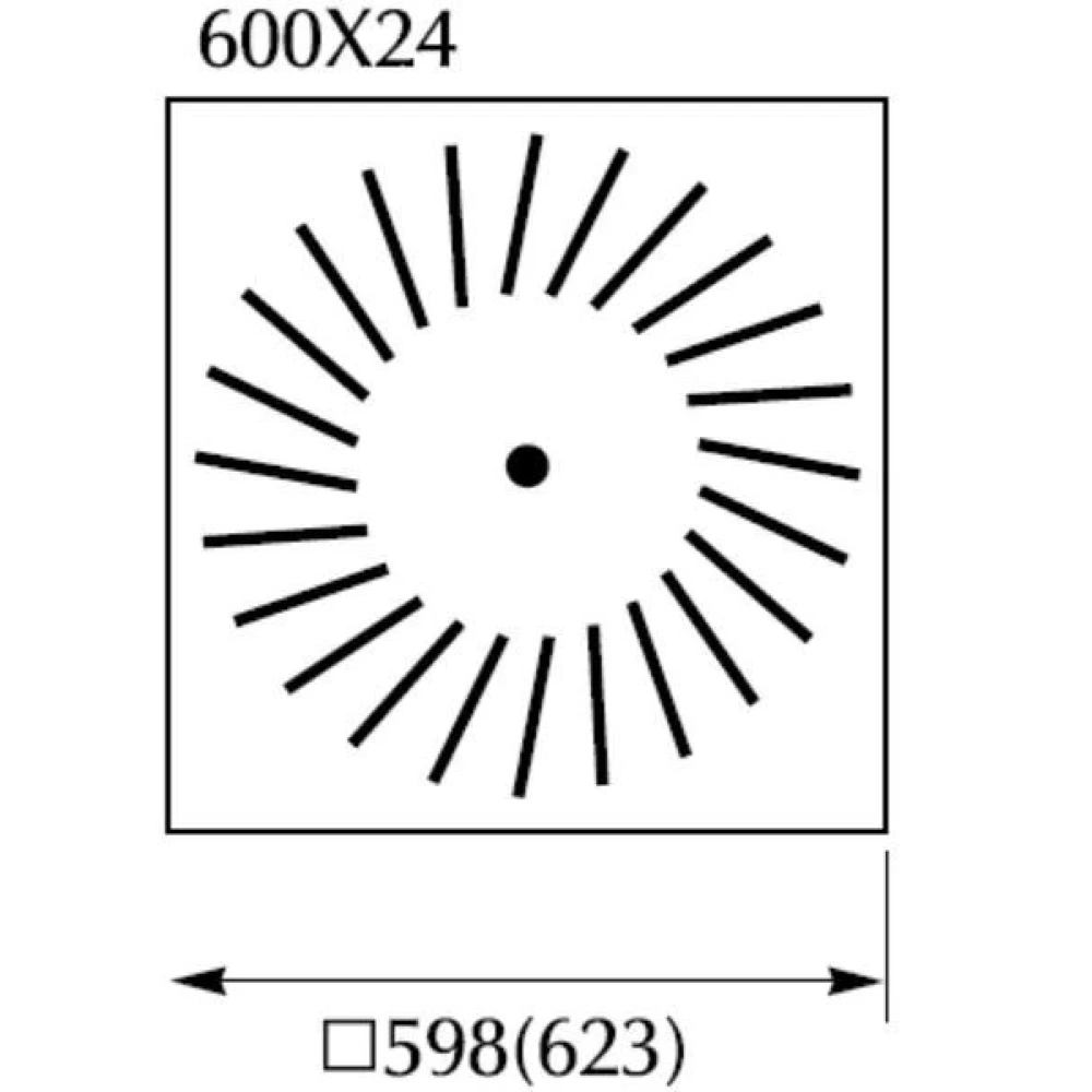 Вихровий стельовий дифузор  600*24